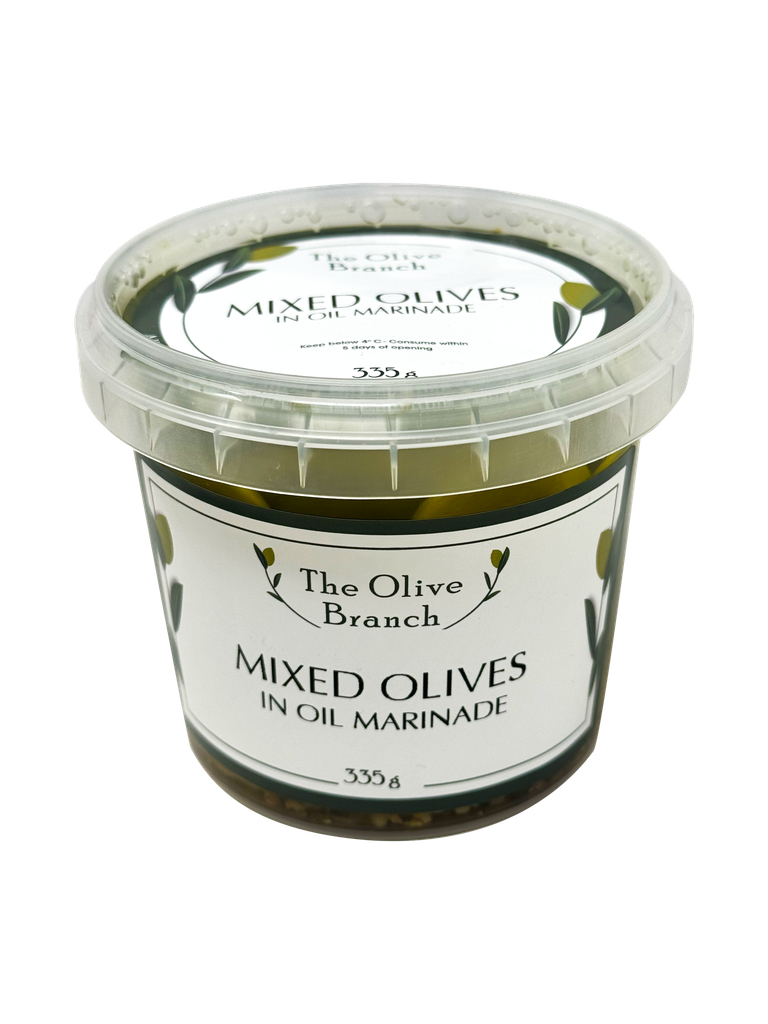 250716 Olive Branch  Mixed Olives In oil marinade 335G-Angle.webp