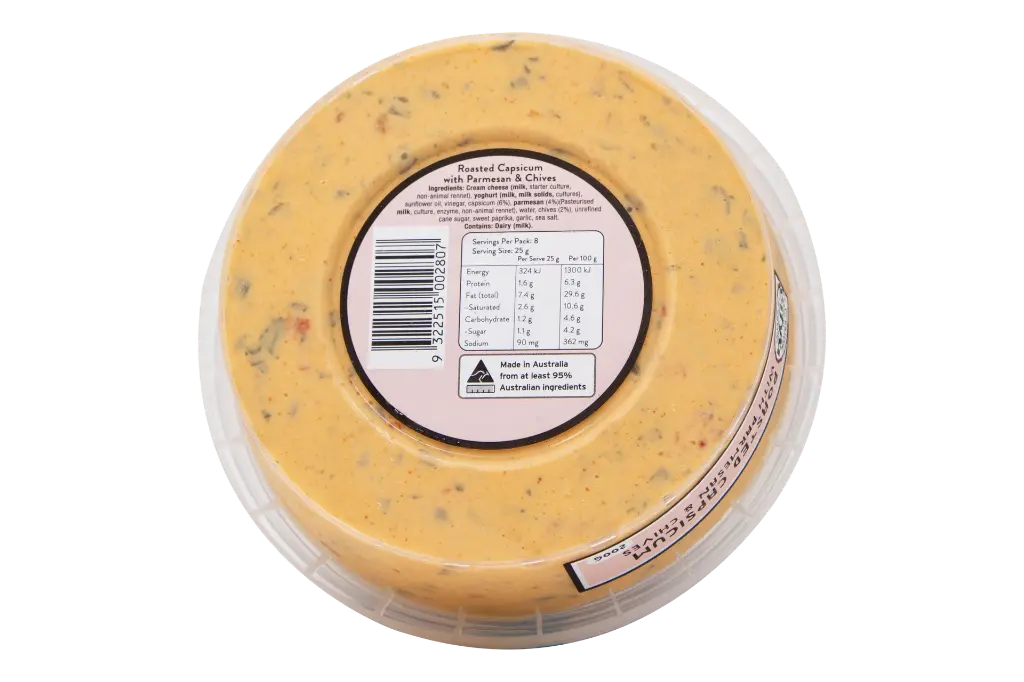 225807 Fifya  Roasted Capsicum With Parmesan And Chives Gf 200G-BACK.webp