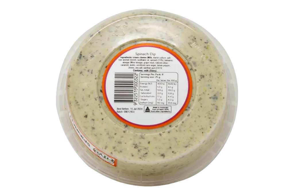 225322 Fifya  Spinach Dip 200G- BACK.webp
