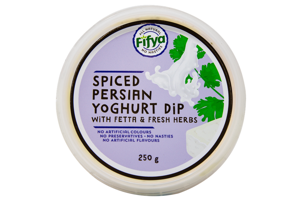 2508723 Fifya Spiced Persian Yoghurt Dip With Fetta & Fresh Herbs Gf 250G-TOP.webp