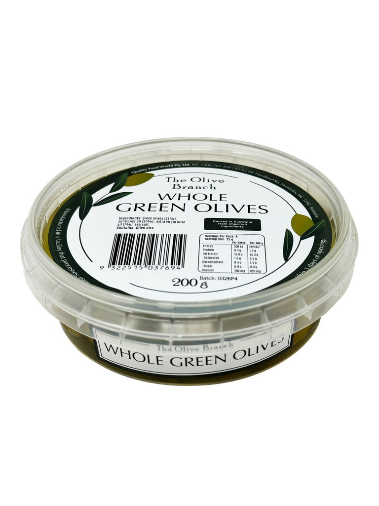 2007694 OB Whole Green Olives 200g-Angle.webp