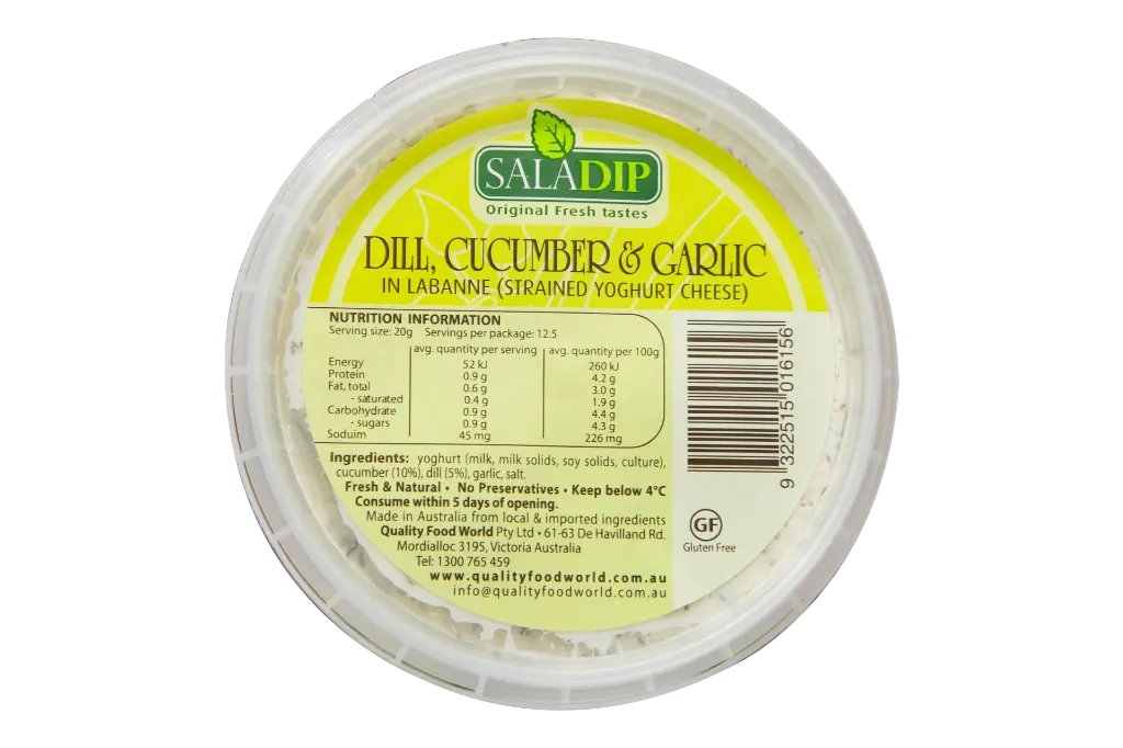 SD6156 Dill, Cucumber & Garlic dip 250g (Top).webp