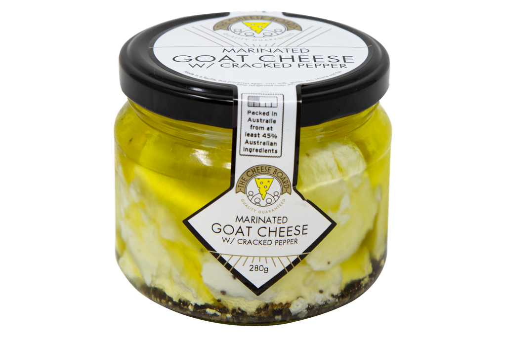 250839 Cheese Board Marinated Goat cheese w: Cracked pepper 280G-ANGLE.webp