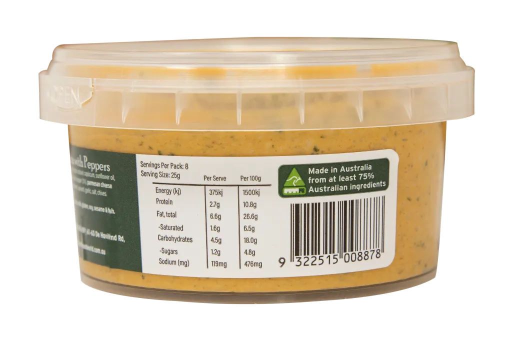 2008878 OB Crunchy Rocket fetta w peppers 200g-Back 1.webp