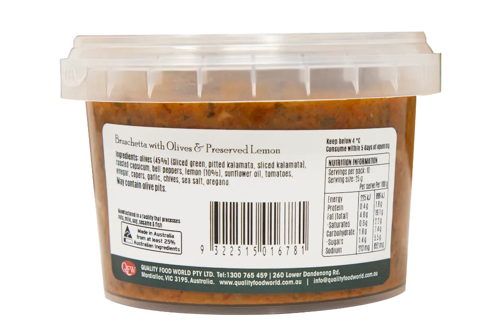 2506781 OB Bruchetta w olives 250g-Back.webp