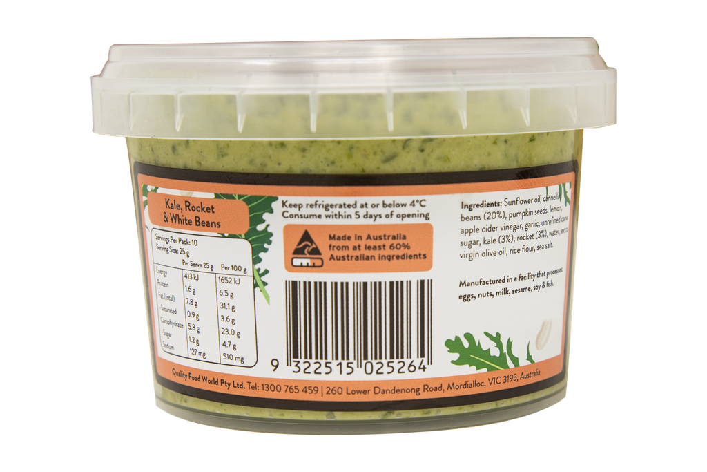 2505264 Fifya PB Kale rocket dip 250g-BACK.webp