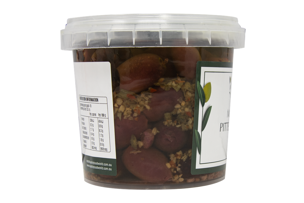 2507146 OB Marinated Pitted Kalamata Olives 335g-SIDE.webp