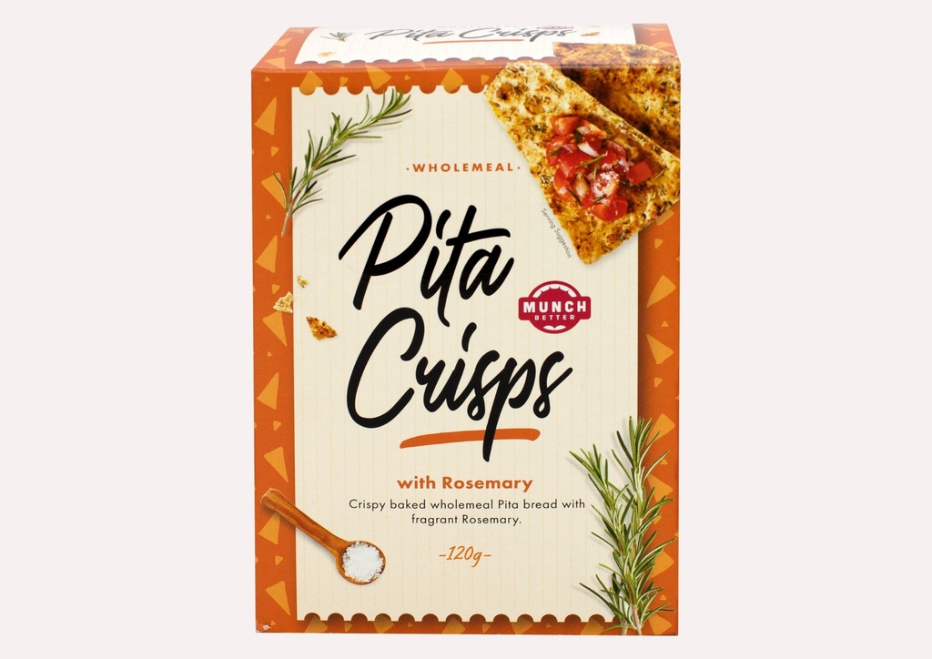 MB Pita Crisps Rosemary 120G