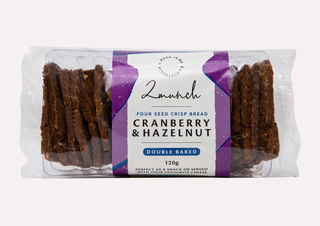 2MUNCH 4 Seed Crisp Bread With Cranberry & Hazelnut 120G