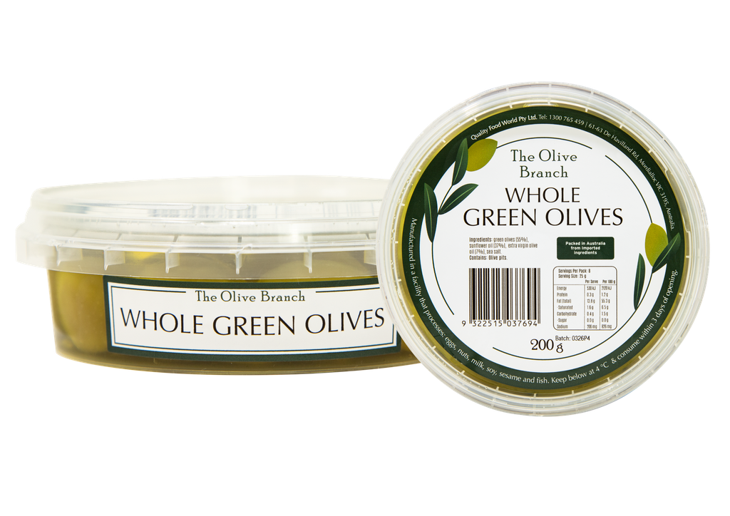 OB Whole Green Olives   200G
