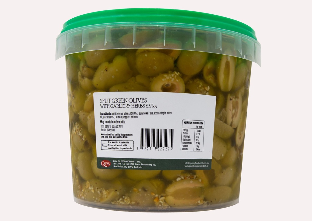 OB Split Green Oliv/Garl&Herb 2.2Kg