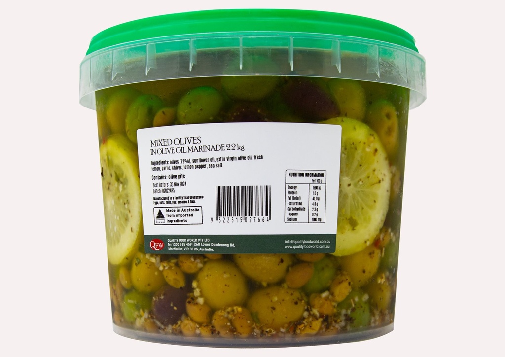 OB Mixed Olives Marinated In Oil 2.2Kg