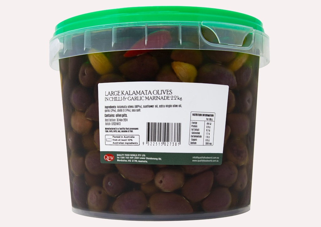 OB Lrg Kalamat Oliv/Chili&Gar 2.2Kg