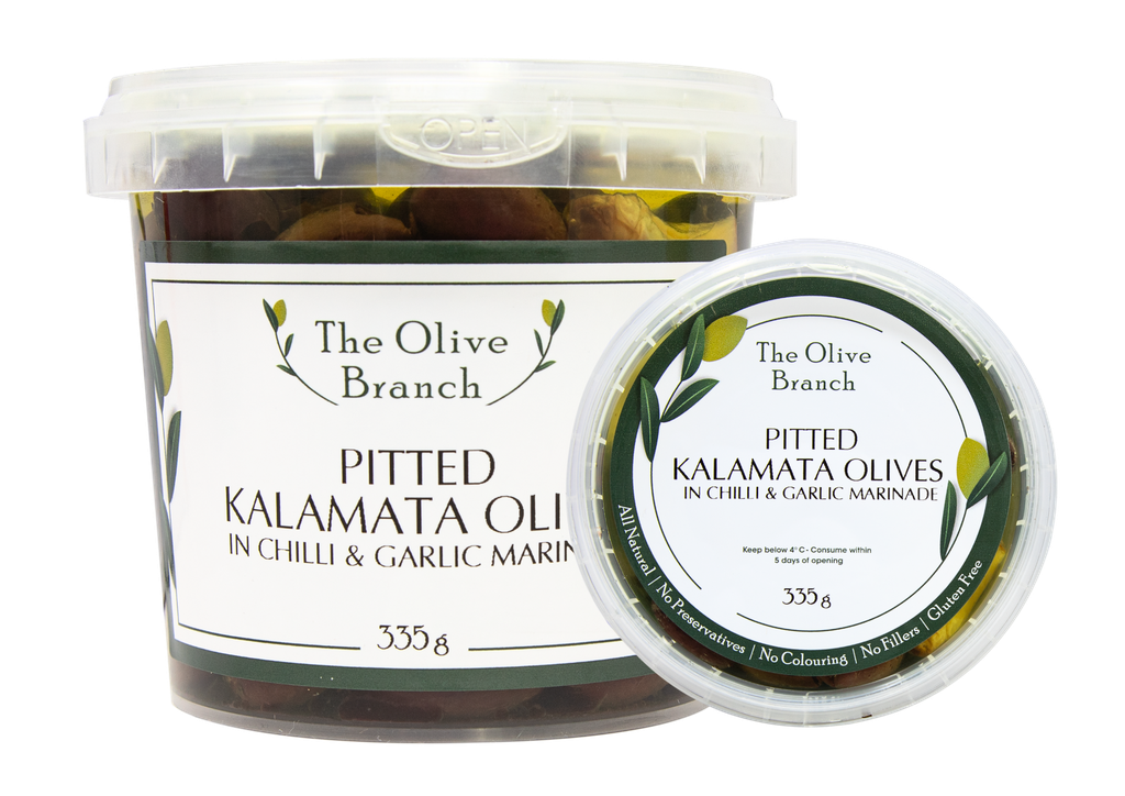 OB Pitted Kalamata Olives Marinated With Chilli & Garlic  335G