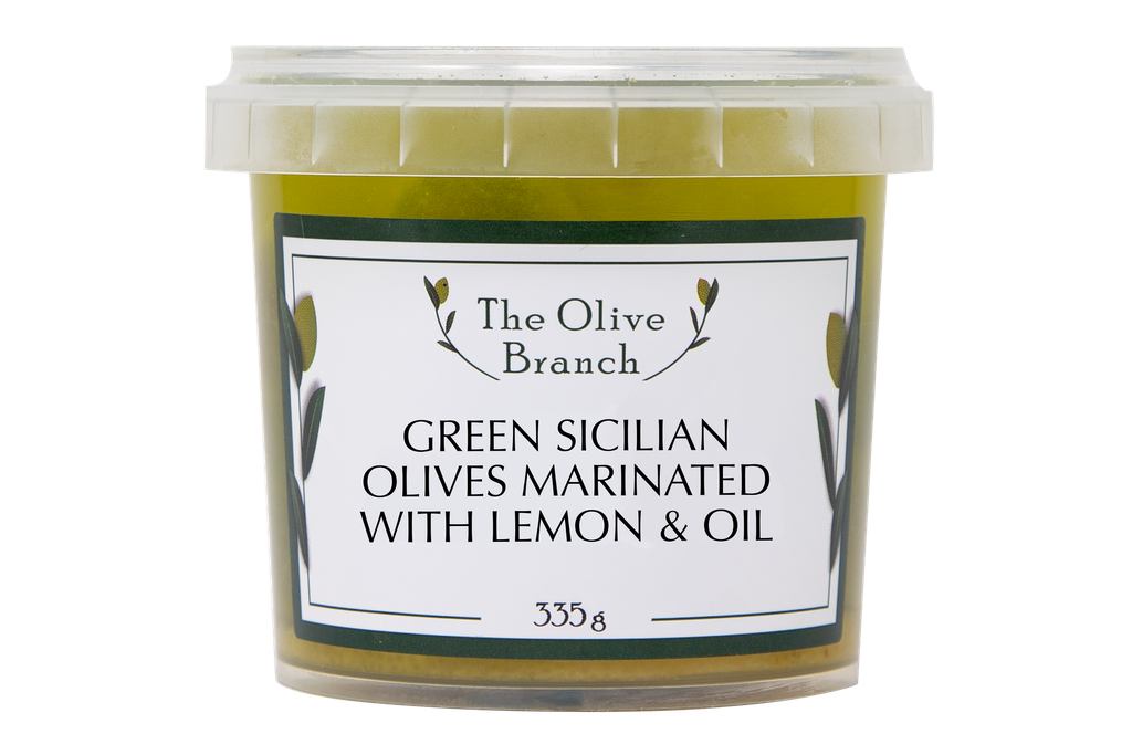 OB Green Sicilian Olives Marinated With Lemon & Oil 335G