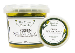 [335427] OB Green Sicilian Olives Marinated With Lemon & Oil 335G