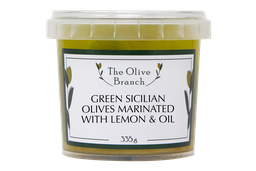 [335427] OB Green Sicilian Olives Marinated With Lemon & Oil 335G